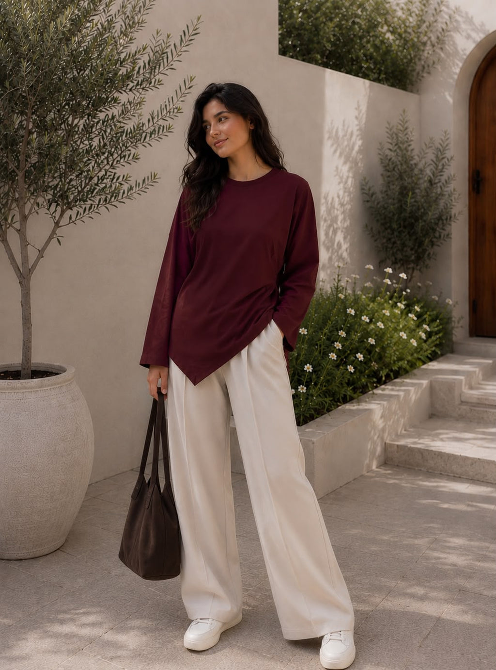 Corset Pleat Waist Blouse