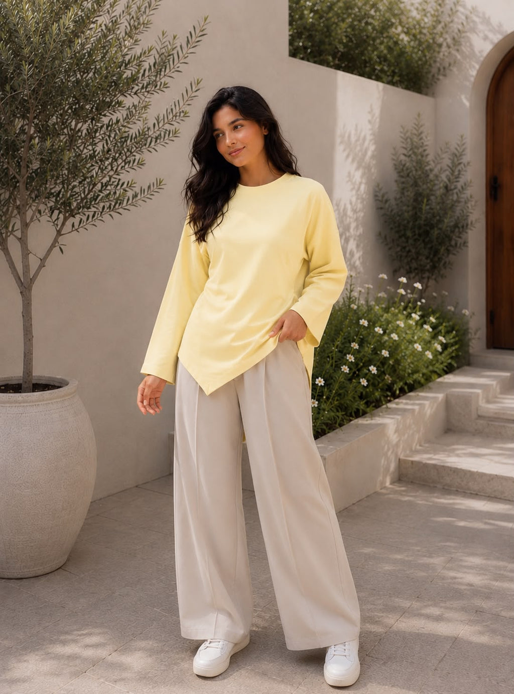 Corset Pleat Waist Blouse