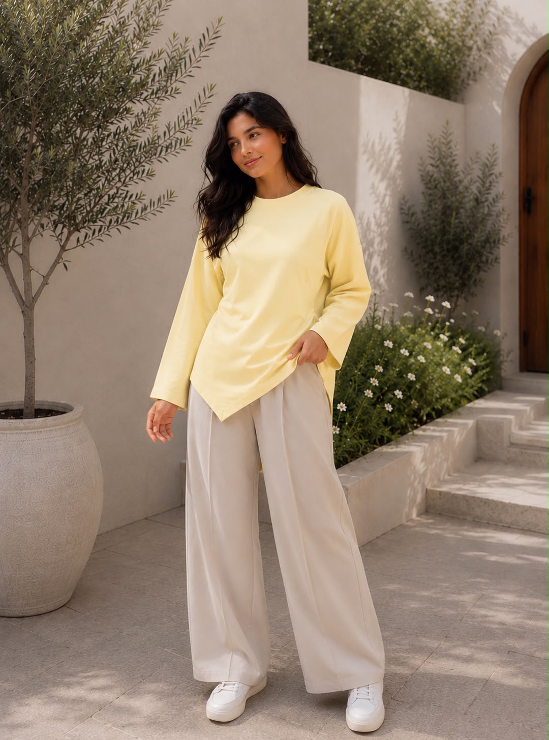 Corset Pleat Waist Blouse