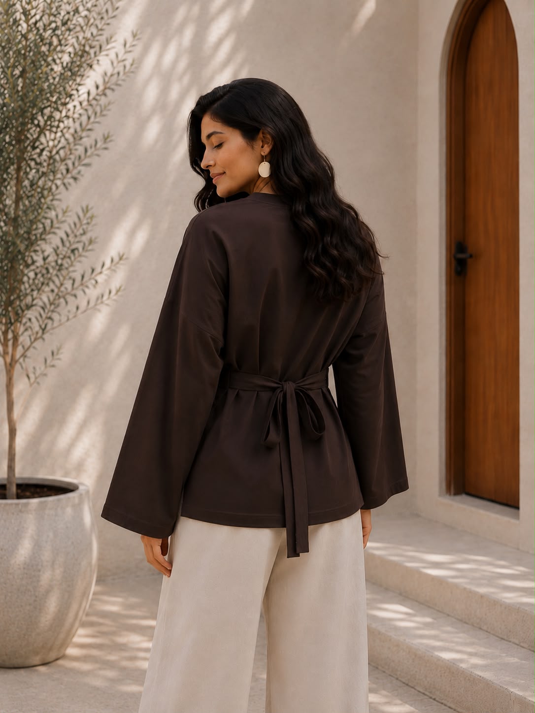 Corset Pleat Waist Blouse