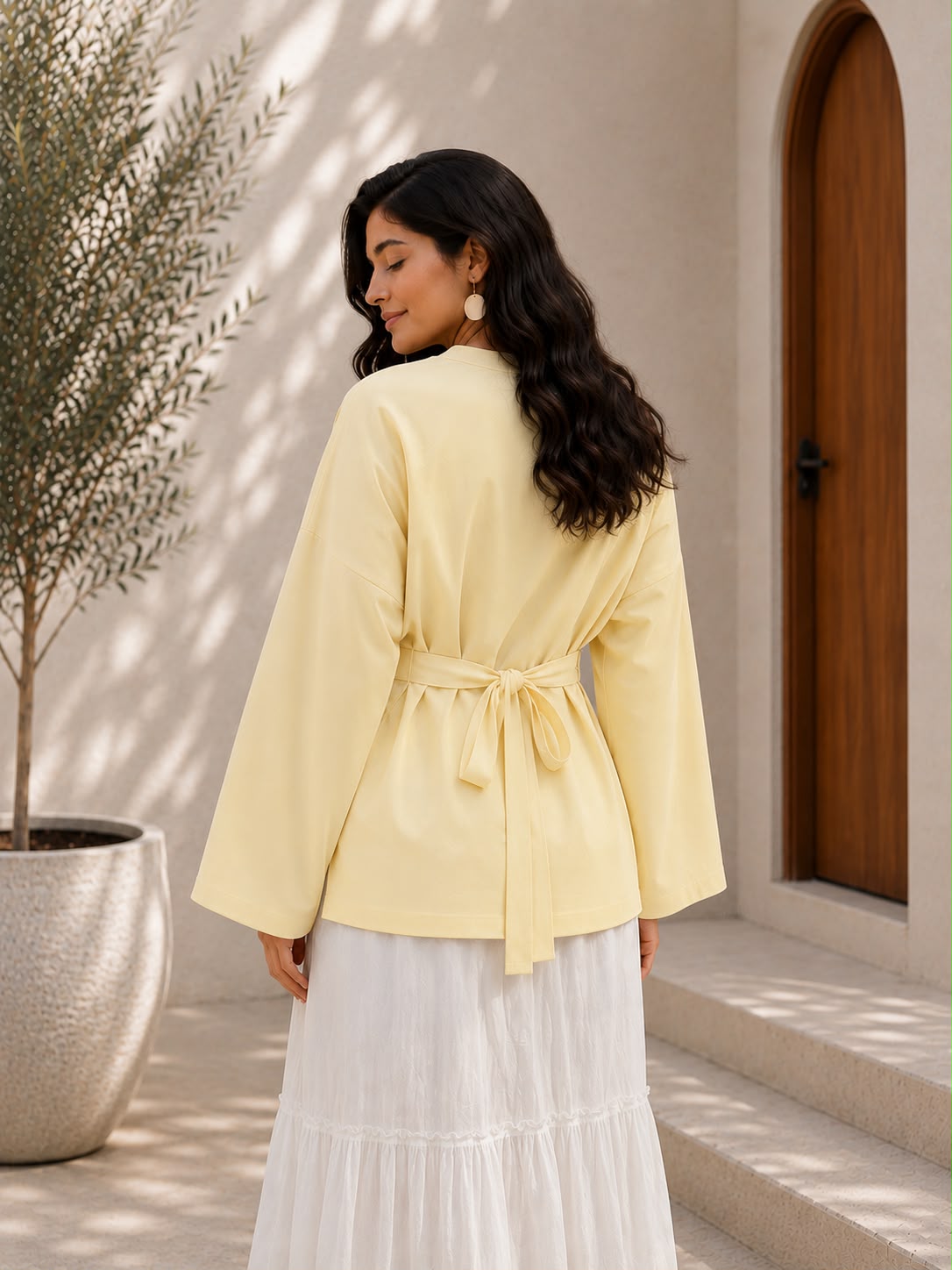 Corset Pleat Waist Blouse