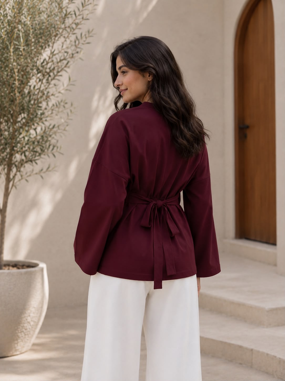 Corset Pleat Waist Blouse